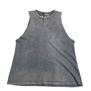 RVCA Women's Black Acid Wash Sleeveless Tank Top Artist‎ Network Program XS